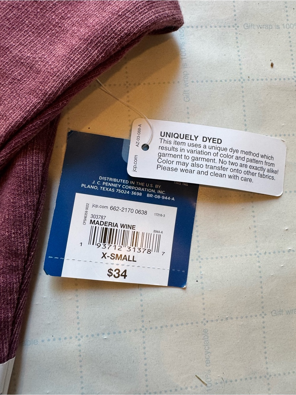 Junior’s Arizona Longsleeve Shirt – Burgandy - Size XS - Picture 3 of 6